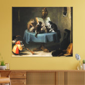 Das Cats-Konzert von David Teniers the Young Leinwanddruck (Insitu (Wohnzimmer))