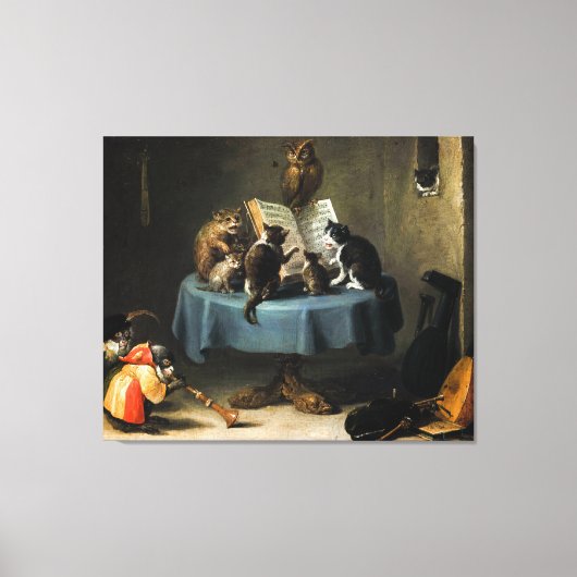 Das Cats-Konzert von David Teniers the Young Leinwanddruck (Vorderseite)