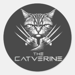 Das Catverine Halloween-Thema Runder Aufkleber