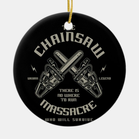 Das Chainsaw-Massaker, wer wird überleben? Keramikornament (Vorne)