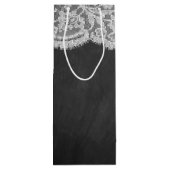Das Chalkboard & Lace Wedding Collection Geschenkt Geschenktüte Für Weinflaschen (Rückseite)
