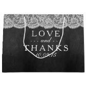 Das Chalkboard & Lace Wedding Collection Geschenkt Große Geschenktüte (Vorderseite)