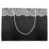 Das Chalkboard & Lace Wedding Collection Geschenkt Große Geschenktüte (Rückseite)