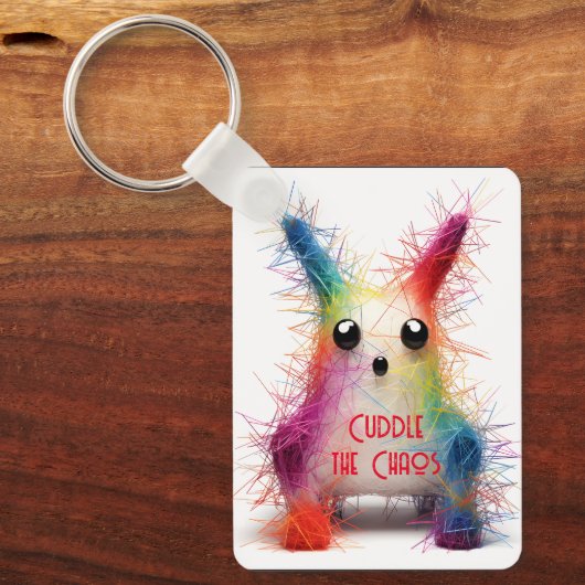 Das Chaos am Menschen zerstören Schlüsselanhänger (Vorderseite)