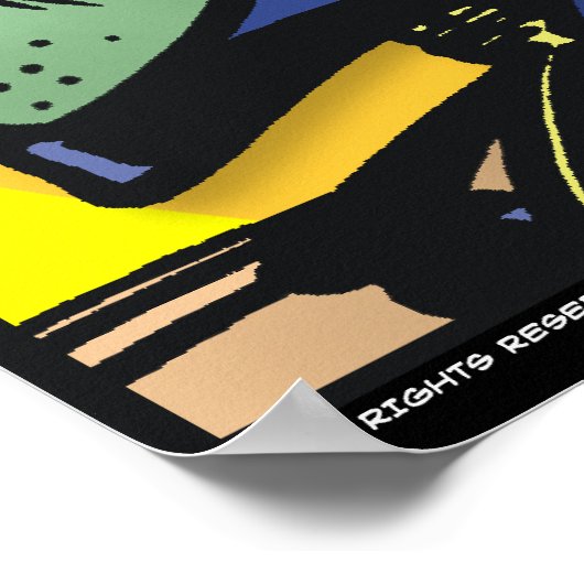 Das Chaos an meinem Schreibtisch Poster (Ecke)