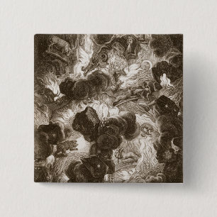 Das Chaos, graviert von Bernard Picart Button