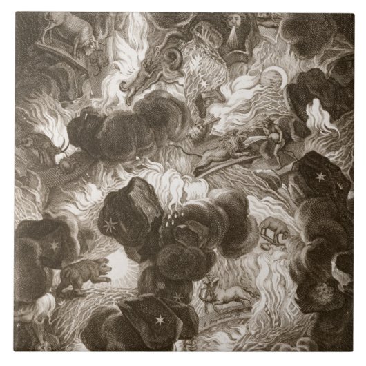 Das Chaos, graviert von Bernard Picart Fliese (Vorderseite)