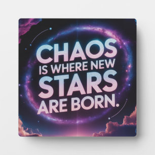 "Das Chaos ist der Ort, wo neue Sterne Geboren sin Fotoplatte