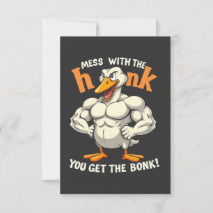 Das Chaos mit dem Honk bekommt man die Bonk-Fitnes RSVP Karte