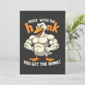 Das Chaos mit dem Honk bekommt man die Bonk-Fitnes Save The Date (Stehend Vorderseite)