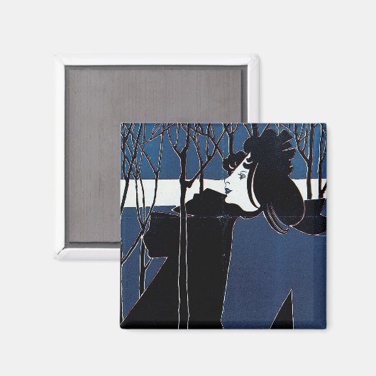 Das Chap Book ~ Blue Lady Magnet (Vorderseite/Rückseite)