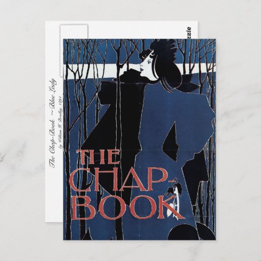 Das Chap Book ~ Blue Lady Postkarte (Vorne/Hinten)