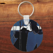 Das Chap Book ~ Blue Lady Schlüsselanhänger (Vorderseite)