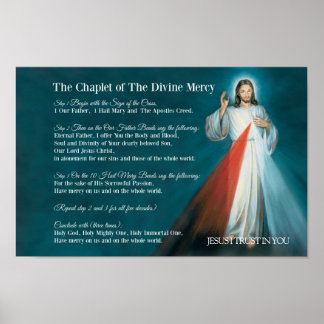Das CHAPLET des DIVINE MERCY Gebet Poster
