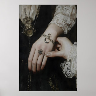 Das Charm-Armband Dark Academia Wandkunst Poster