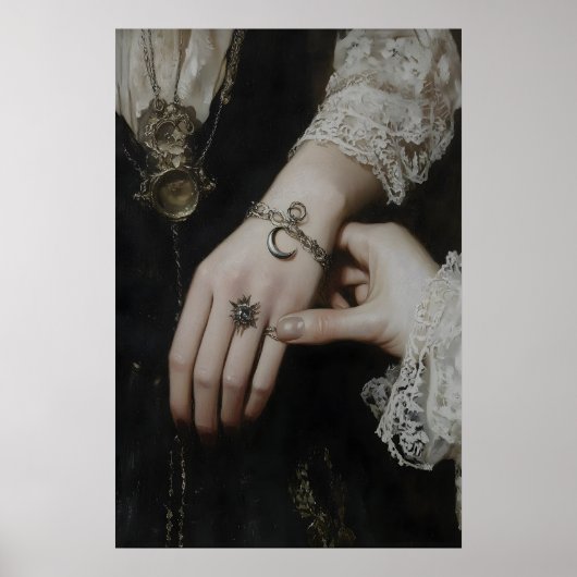 Das Charm-Armband Dark Academia Wandkunst Poster (Vorne)