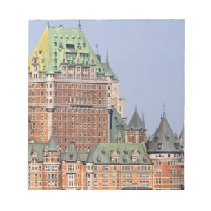 Das Chateau Frontenac in Quebec City, Kanada. Notizblock