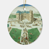 Das Chateau Rambouillet, graviert von Antoine Keramik Ornament (Links)