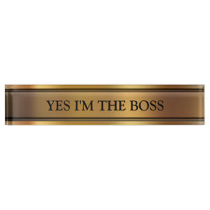 Das Chef-Führungskraft-Schreibtisch-Namensschild Namensplakette