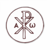 Das Chi-Rho-Christogramm-Symbol Aufkleber (Vorderseite)