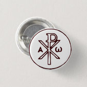 Das Chi-Rho-Christogramm-Symbol Button (Vorne & Hinten)