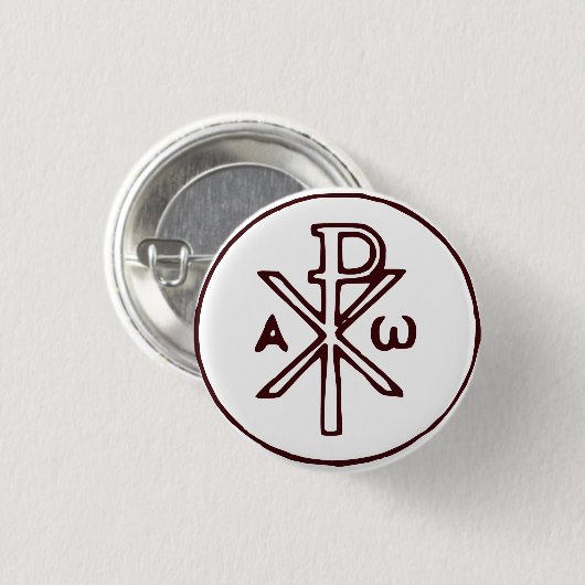 Das Chi-Rho-Christogramm-Symbol Button (Vorne & Hinten)