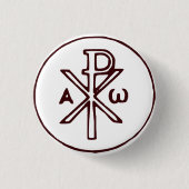 Das Chi-Rho-Christogramm-Symbol Button (Vorderseite)
