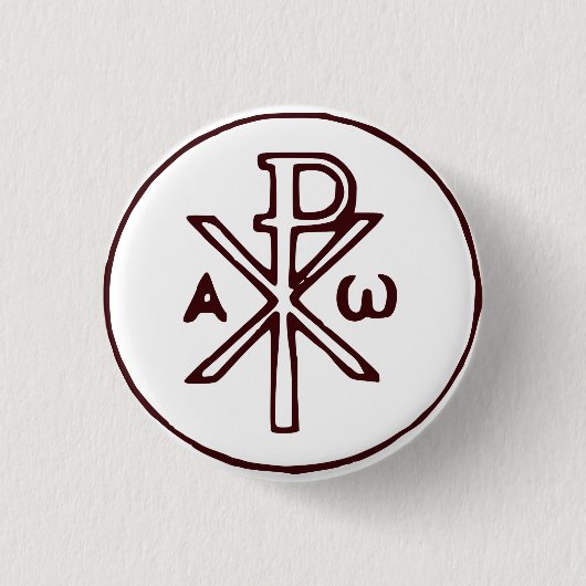 Das Chi-Rho-Christogramm-Symbol Button (Vorderseite)