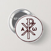 Das Chi-Rho-Christogramm-Symbol Button (Vorne & Hinten)