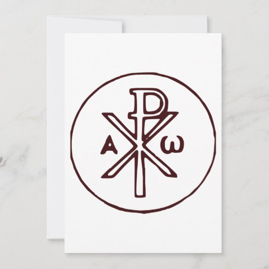 Das Chi-Rho-Christogramm-Symbol Einladung (Vorderseite)