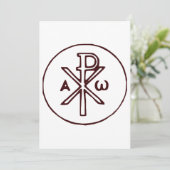 Das Chi-Rho-Christogramm-Symbol Einladung (Stehend Vorderseite)
