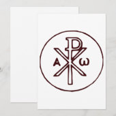 Das Chi-Rho-Christogramm-Symbol Einladung (Vorne/Hinten)
