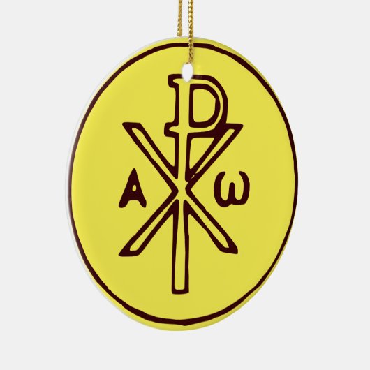 Das Chi-Rho-Christogramm-Symbol Keramik Ornament (Rechts)
