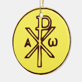 Das Chi-Rho-Christogramm-Symbol Keramik Ornament (Links)