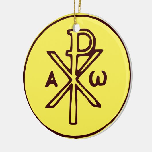 Das Chi-Rho-Christogramm-Symbol Keramik Ornament (Links)