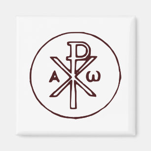 Das Chi-Rho-Christogramm-Symbol Magnet