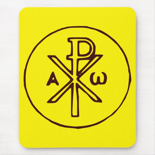 Das Chi-Rho-Christogramm-Symbol Mousepad (Vorne)
