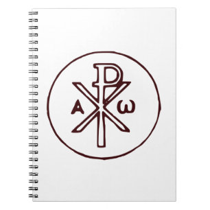 Das Chi-Rho-Christogramm-Symbol Notizblock
