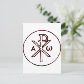 Das Chi-Rho-Christogramm-Symbol Postkarte (Stehend Vorderseite)