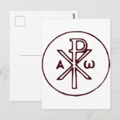 Das Chi-Rho-Christogramm-Symbol Postkarte (Vorne/Hinten)