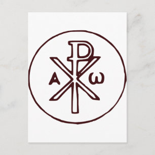 Das Chi-Rho-Christogramm-Symbol Postkarte