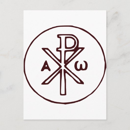 Das Chi-Rho-Christogramm-Symbol Postkarte (Vorderseite)