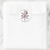 Das Chi-Rho-Christogramm-Symbol Runder Aufkleber (Tasche)