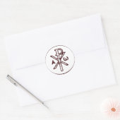 Das Chi-Rho-Christogramm-Symbol Runder Aufkleber (Umschlag)