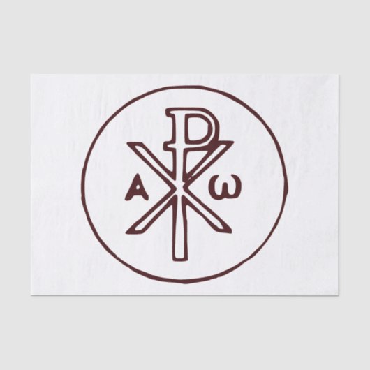 Das Chi-Rho-Christogramm-Symbol Seidenpapier (Vorderseite)