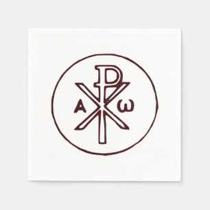 Das Chi-Rho-Christogramm-Symbol Serviette