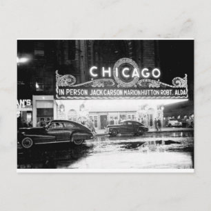 Das Chicago Theater in den 1940er Jahren Postkarte