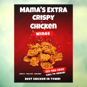 Das Chicken Wing Restaurant ist eine große Haustür Fensteraufkleber (Blatt 3)