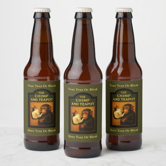 Das Chimp and Teapot Bierflaschenetikett (Flaschen)