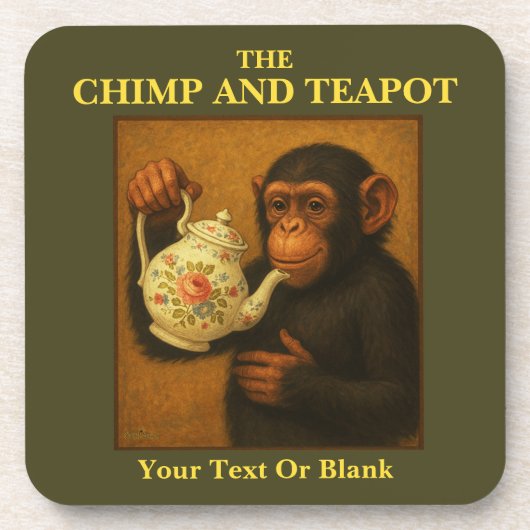 Das Chimp and Teapot Getränkeuntersetzer (Vorderseite)
